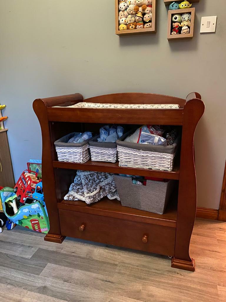 solid wood changing table